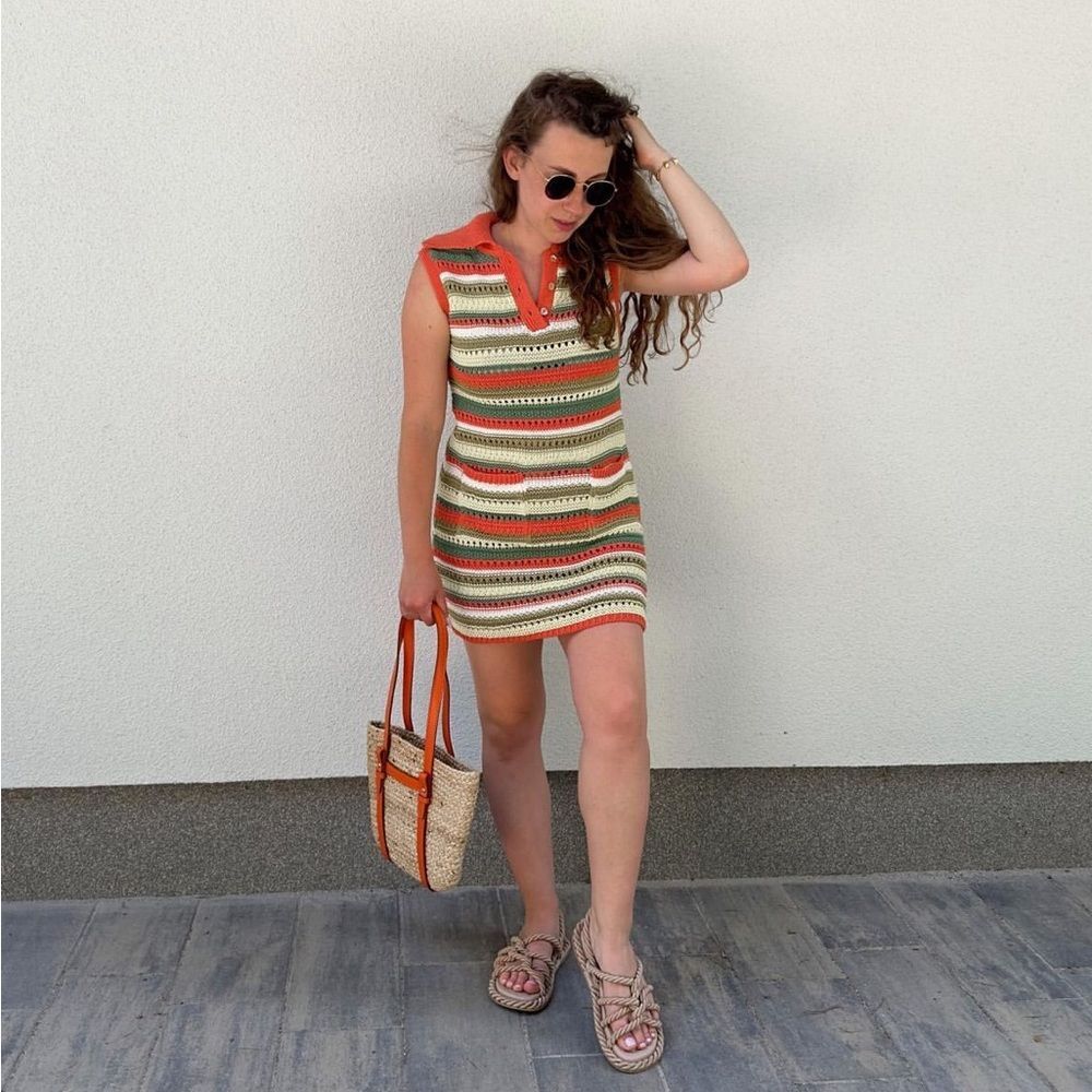ZARA STRIPED KNIT DRESS
